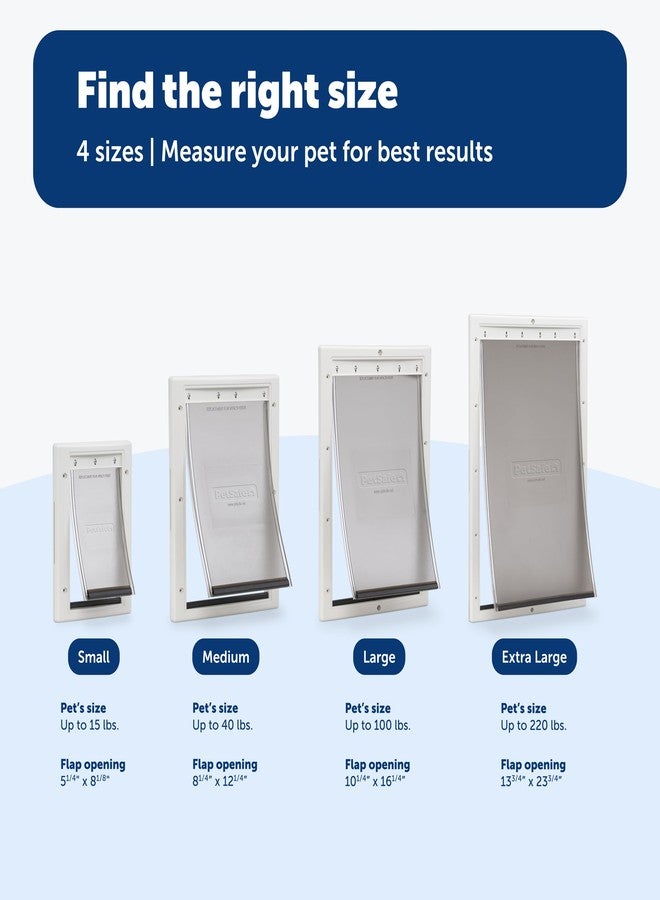 بيت سيف باب بلاستيكي للحيوانات الأليفة من بيت سيف - سهل التركيب على الأبواب الخشبية والمعدنية والبلاستيكية - إطار بلاستيكي مقاوم للصدأ - أبعاد الغطاء 10 1/4 بوصة عرض × 16 1/4 بوصة ارتفاع - مناسب للكلاب الكبيرة التي يصل وزنها إلى 100 رطل - Image 4